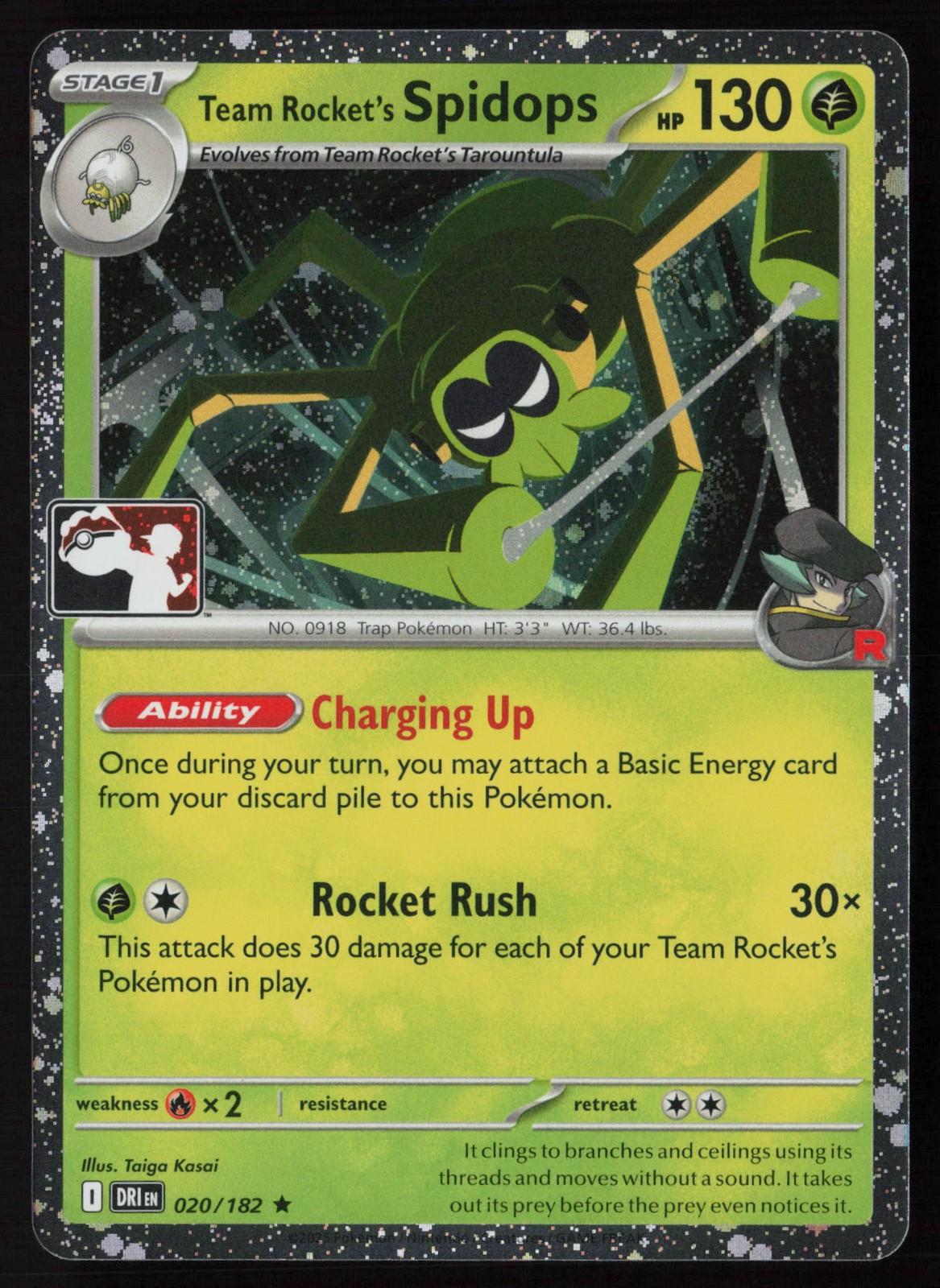Destined Rivals Team Rocket's Spidops [Prize-Pack-Cosmos-Holo] Pokémon card